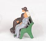 Picture of Grey Iron Train figure, old woman (for bench)